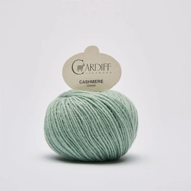 Cardiff Cashmere Classic yarn ball, part of the Sophie Scarf Kit for knitting a stylish accessory.