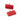 ChiaoGoo End Stoppers for knitting cables in red, pack of 2, used to secure stitches during travel or while switching projects.