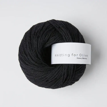 Knitting for Olive Heavy Merino yarn, 100% Merino wool, in dark color from New Zealand sheep with natural structure.
