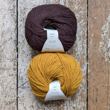 Wolfie Hat Kit | Colourwork Knitting Kit, Colour: Classic Kit 1 - Fusian/Poivre Blanc, Knitted hat kit, includes Ulysse Merino yarn and knitting pattern. A great knitting kit if you want to make your own wooly hat, a knitting hat kit at its best. , Knit W