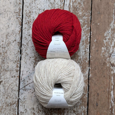 Wolfie Hat Kit | Colourwork Knitting Kit, Colour: Classic Kit 1 - Fusian/Poivre Blanc, Knitted hat kit, includes Ulysse Merino yarn and knitting pattern. A great knitting kit if you want to make your own wooly hat, a knitting hat kit at its best. , Knit W