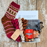 Festive Gift for Knitters - I'm the Gingerbread Man Sock Kit with yarn, tea, recipe card, and sock pattern by The Knitting Shed, Nicola Furey.