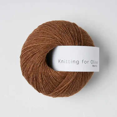 Knitting For Olive | Merino | Fingering Weight, Color: Dark Congnac, Soft, breathable merino wool yarn for ethical knitwear. Fingering weight, non-mulesed & ideal knitting wool UK for layering & outdoor makes, Knit With Me