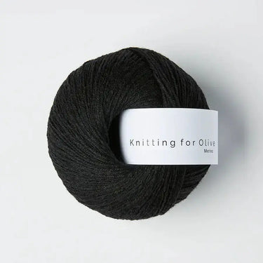 Knitting For Olive | Merino | Fingering Weight, Color: Licorice, Soft, breathable merino wool yarn for ethical knitwear. Fingering weight, non-mulesed & ideal knitting wool UK for layering & outdoor makes, Knit With Me