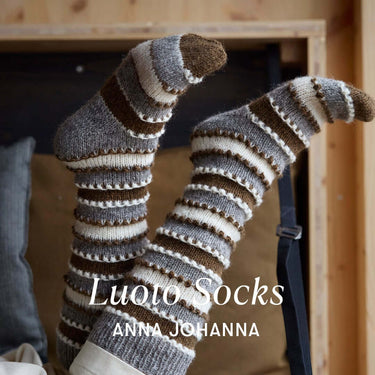 Striped wool socks by Anna Johanna from Archipelago Knitting collection.