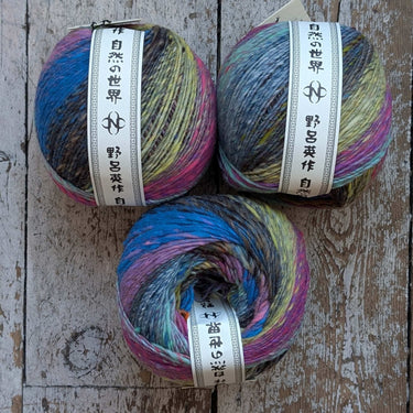 Noro | Ito | Colour Changing Yarn Barrels, colour: Ichijiku 85, Ito is a slubby, worsted weight yarn. 100% wool yarn wound into BIG 200 gram barrels. Ito from Noro will never stop pleasing with this colour changing yarn., Knit With Me