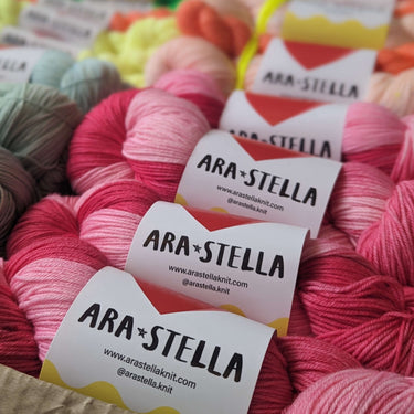 ARA STELLA Luxe Sock Yarn | Hand-Dyed Merino Blend 4ply, Color: Match Point, Lusciously soft ARA STELLA Luxe Sock yarn, hand-dyed in Surrey. Made with extra fine superwash merino and nylon for strength. Ideal for socks & scarves., Knit With Me