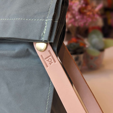 Hide & Hammer | Large 03 Project Bag | Premium Knitting Bag , Color: Tartan + Black Straps, This canvas and leather knitting bag perfectly combines form and function. Its internal pockets are great for a sweater but not so bulky that you lose a shawl., Kn