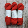 Wool Decanted Vintage 23 4ply Yarn in vibrant red, soft British yarn, perfect for knitting projects