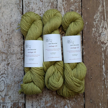 Wool Decanted | Vintage 23 DK | Soft British Wool Yarn, colour: River Thyme, Vintage 23 DK is soft British wool yarn with Polwarth, Romney & Shetland. Ideal knitting wool UK for colourwork, texture & next-to-skin wear, Knit With Me