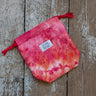 Ice dyed Project Knitting Bag - Small with Josie Rose branding on rustic wood background.