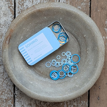 SOHMO Round Stitch Markers | Closed Metal Markers