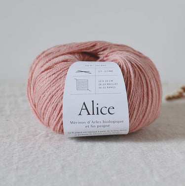 Alice by De Rerum Natura in pêcher colour at Knit With Me yarn shop
