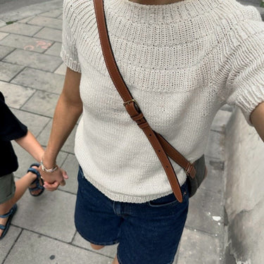 Anker's Summer Shirt | PetiteKnit | Printed Pattern in option at Knit With Me yarn shop