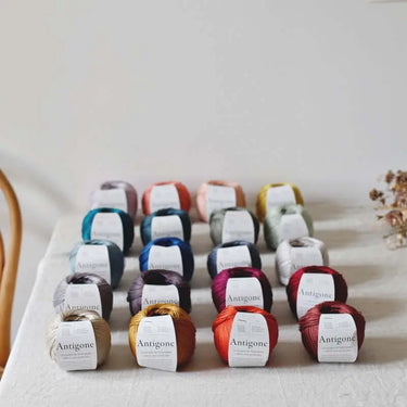 De Rerum Natura | Antigone Yarn | Silky Linen for Summer, Colour: Dalhia, De Rerum Natura Antigone is 100% linen yarn with a silky, cool feel. Perfect for summer knits like tops and cardigans. Naturally grown flax. Shop eco yarns now, Knit With Me