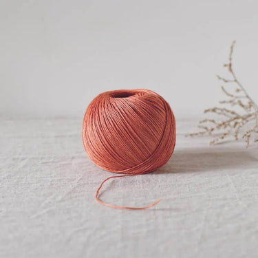 De Rerum Natura | Antigone Yarn | Silky Linen for Summer, Colour: Peche Dorée, De Rerum Natura Antigone is 100% linen yarn with a silky, cool feel. Perfect for summer knits like tops and cardigans. Naturally grown flax. Shop eco yarns now, Knit With Me