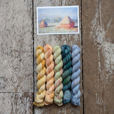 Hand-Dyed Monet Mini Skeins – Perfect for Knitting Gifts, Color: Haystacks, Celebrate art with Monet-inspired mini skeins! Ainsworth & Prin’s hand-dyed merino yarn is perfect for knitting socks, mittens, and accessories., Knit With Me