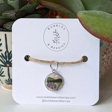 Bobbles & Berries Stitch Marker Special Edition - Scottish Highlands, , These incredibly beautiful stitch markers are all hand-embroidered and assembled by the talented Aude, the designer and stitcher behind Bobbles & Berries. Her stitch markers are all i
