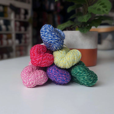 Ara Stella | BonBon | 100% British Lambswool Yarn, Color: Tulip, Ara Stella BonBon a soft and durable 100% lambswool yarn, loved by luxury fashion houses. British-spun and hand-twisted in England, perfect for heirloom knits, Knit With Me