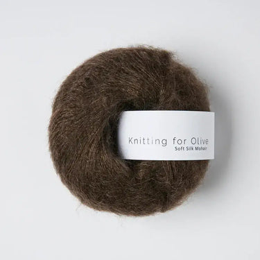 Knitting For Olive | Soft Silk Mohair, colour: Brown Bear, A luxurious mohair yarn blend. Finest Kid Mohair and Mulberry silk fingering yarn. This yarn is incredible held double or with Knitting For Olive Merino, Knit With Me