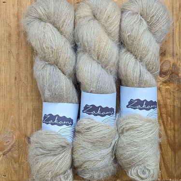 Zakami | Brushed Suri Alpaca | 100% Brushed Suri Alpaca | Fingering Yarn, Colour: Oatmeal, Dreamy 100% Brushed Suri Alpaca is incredibly soft and light in a very different way to Silk Mohair. It can absolutely be used on it's own as a fingering weight yar