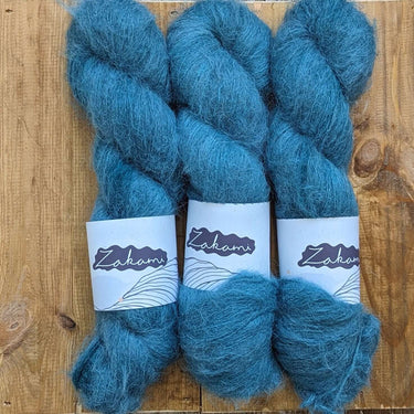 Zakami | Brushed Suri Alpaca | 100% Brushed Suri Alpaca | Fingering Yarn, Colour: Pendulim, Dreamy 100% Brushed Suri Alpaca is incredibly soft and light in a very different way to Silk Mohair. It can absolutely be used on it's own as a fingering weight ya