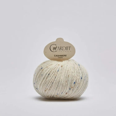 Cardiff Cashmere Classic | Sport / DK Yarn yarn ball in 301 Nordik colour with simple background