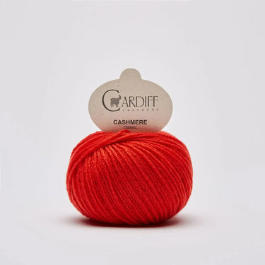 Cardiff Cashmere Classic | Sport / DK Yarn yarn ball in 517 HERMES colour with simple background