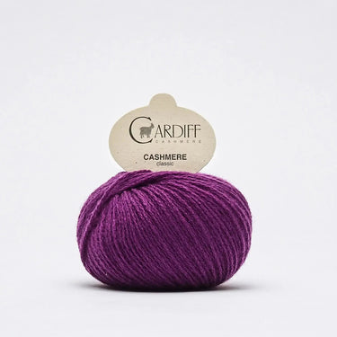 Cardiff Cashmere Classic | Sport / DK Yarn yarn ball in 695 Jasper colour with simple background