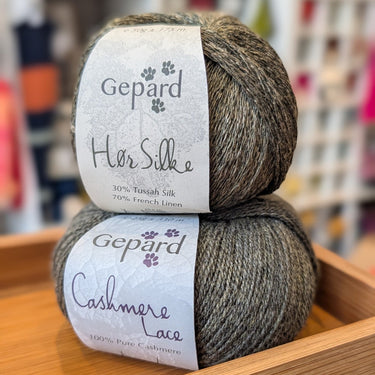 Cashmere Lace by Gepard | 100% luxurious cashmere on tray at Knit With Me yarn shop