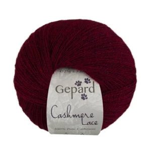 Cashmere Lace by Gepard | 100% luxurious cashmere in 470 Burgandy option at Knit With Me yarn shop