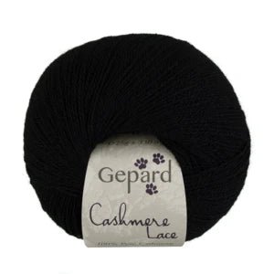 Cashmere Lace by Gepard | 100% luxurious cashmere in 599 Midnight Coal option at Knit With Me yarn shop