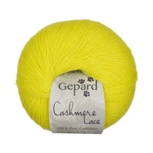 Cashmere Lace by Gepard | 100% luxurious cashmere in 814 Lime Glow option at Knit With Me yarn shop
