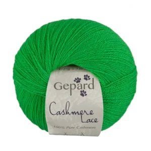 Cashmere Lace by Gepard | 100% luxurious cashmere in 832 Grass Blade option at Knit With Me yarn shop