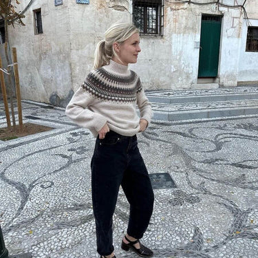 Celeste Sweater | PetiteKnit | Printed Pattern in option at Knit With Me yarn shop