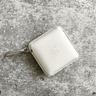 ChiaoGoo Retractable Tape Measure, white square design, measures 150cm, ideal for knitting and crochet projects, compact and efficient.