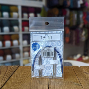 ChiaoGoo | TWIST Short Combo | Flexible Short Circulars, Needle Size: 3.75mm, Create 9"–12" circulars with ChiaoGoo TWIST Short Combo sets. Includes 2" & 3" tips plus cables—ideal for sleeves, hats, and close-knit projects., Knit With Me