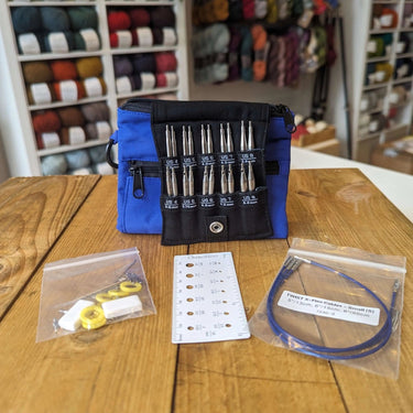 ChiaoGoo | Twist Shortie Sets | Compact Interchangeable Tips, Set Size: Small, ChiaoGoo Twist Shortie Sets in Mini, Small & Large offer ultra-portable interchangeable tips, cables & tools in a pocket pouch—perfect for knitting on the go, Knit With Me