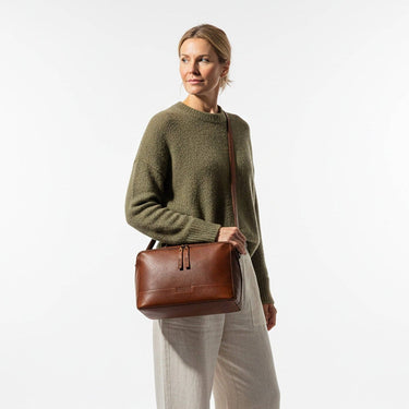 Cleo midi Project Bag | muud premier knitting accessories in Whisky option at Knit With Me yarn shop