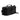 Black duffel bag with shoulder strap on a white background