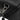 Close-up of a black leather bag with a zipper and clasp on a white background