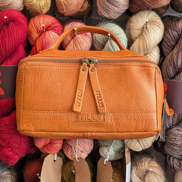 Cleo Project Bag | muud premier knitting accessories in Whiskey option at Knit With Me yarn shop