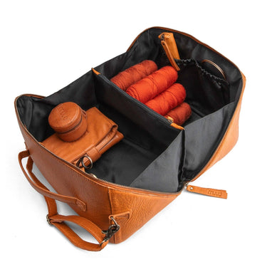 Cleo XL Project Bag | muud Premier Knitting Accessories in Whisky option at Knit With Me yarn shop