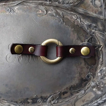 Jul Designs | Cordoba Bezel | Removable Knit Fastener, Colour: Espresso & Brass, Jul’s Cordoba Bezel Ring adds style & function to cardigans. A no-sew, removable fastener for knitwear—perfect UK accessory for modern makers, Knit With Me