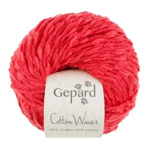 CottonWaves by Gepard in 325 Red colour at Knit With Me yarn shop