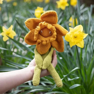 TOFT | Daffodil Kit | Amigurumi Flower Crochet Gift, , Crochet a beautiful daffodil with TOFT’s floral kit. Includes wool, stuffing & pattern—perfect UK gift for gardeners & crafters alike., Knit With Me