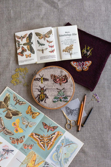 Embroidery on Knits by Judit Gummlich, , Embroidery on Knits is a hardback, 200 page, in-depth guide to contemporary stitching with and on wool, explaining every step of the process — from planning to finished project. It is a source of inspiration and kn
