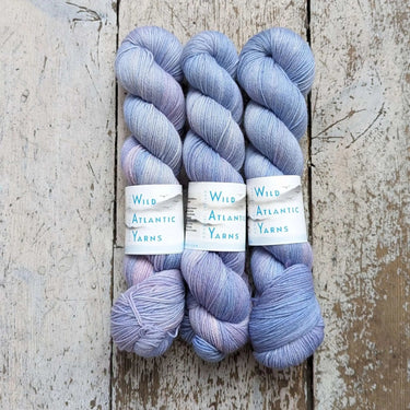 Wild Atlantic| Emer | Organic Merino Wool, Colour: Mountain Mist, Emer is a beautifully squishable organic merino wool. This fine base is wonderfully soft, making it the perfect match for next to skin garments and accessories. 4-ply/fingering weight 100g/