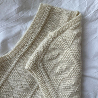 Esther Vest | PetiteKnit | Printed Pattern in option at Knit With Me yarn shop