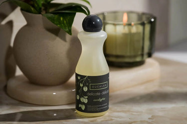 Eucalan Wool Wash | No-Rinse Delicate Laundry Detergent, Scent: Eucalyptus, Gently clean and condition your wool and delicates with Eucalan Wool Wash. No-rinse, lanolin-enriched formula—perfect for travel and knits., Knit With Me